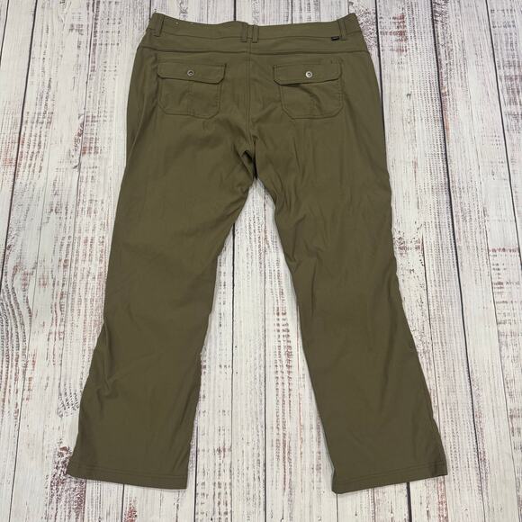 prAna Halle Pant Plus II Olive Green Women’s 20W ReZion Stretch Hiking Pants - Picture 2 of 12